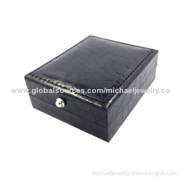 Cufflink Boxes with Special Leather & Plastic, Suitable for Cufflink Packing